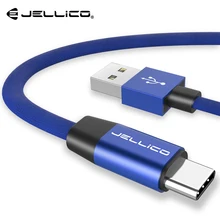 Jellico нейлоновый кабель-USB типа с для samsung Galaxy Note 9 S9 S8 быстрой зарядки Тип-C кабель для передачи данных для Xiaomi Mi6 Huawei Nexus 6p