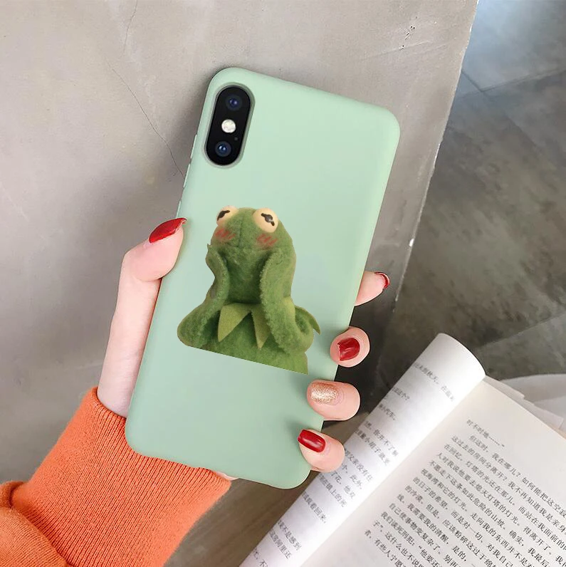 Kermit Meme Мягкий силиконовый чехол для телефона для iphone 6/6 S, 6 Plus/6 S Plus, 7/8, 7 Plus/8 Plus, X, XS, XR, XSMax 11pro