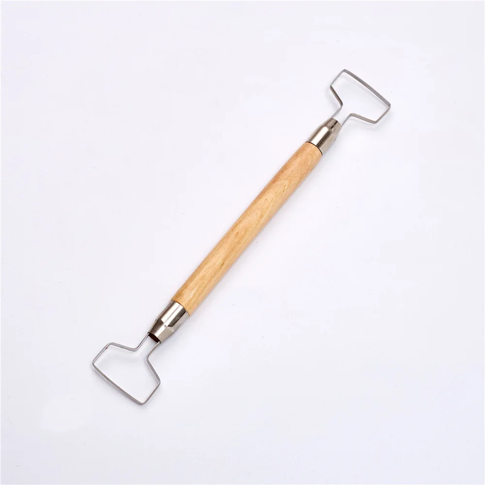 

DIY Art Clay Pottery Tool Clay Sculpting Tool Kit Pottery & Ceramics Wooden Handle Modeling Clay Square Ribbon Tools