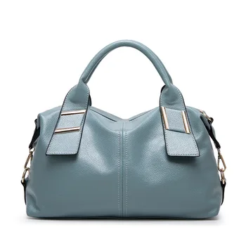 

2019 European and American Wild Messenger Tote Bag Simple Fashion Soft Leather Boston Handbags Shoulder Bag Messenger Bag