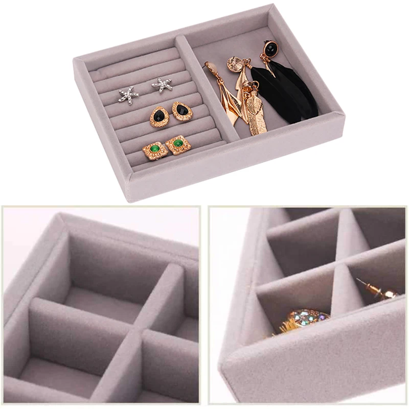 Ящик кольца поделки браслеты Подарочная коробка лоток для хранения ювелирных изделий Органайзер серьги держатель маленький размер подходит для большинства помещений