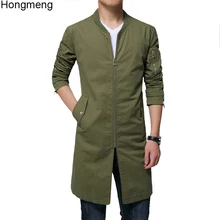 Тренч, мужское хлопковое длинное пальто, Мужское пальто, ветровка, большой размер 5XL, Прямая поставка, 7 цветов, черный, темно-синий, красный, белый, зеленый, серый