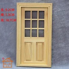 1:12 дверь кукольного домика с окном и рамой для миниатюрной наружной деревянной мебели кукольные домашние модельные украшения