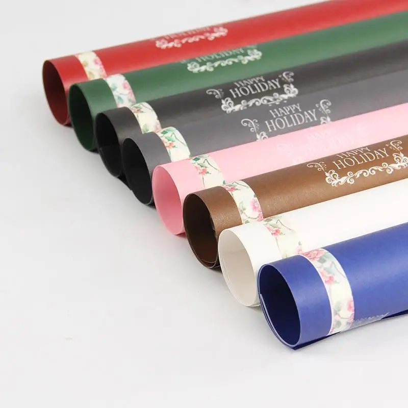 

10 Sheets Colorful Wrapping Paper Flowers DIY Packaging Gift Wrapping Decoration Bouquet Florist Wrapping Paper Supplies A30