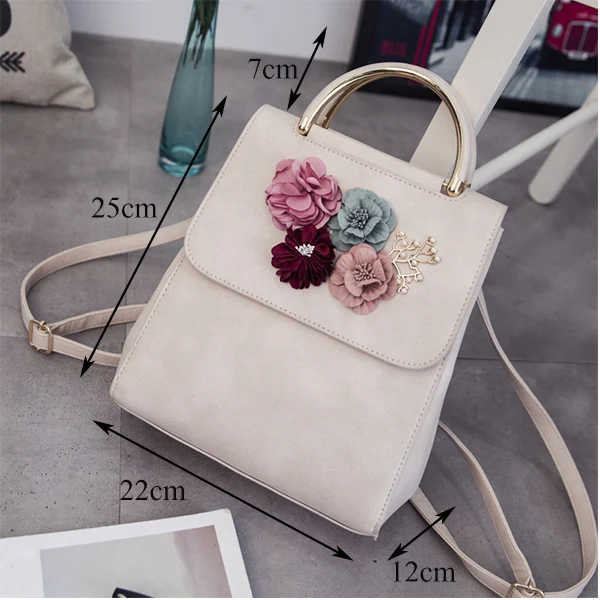 Designer Flower Women Backpack Small High Quality Beading School Bags For Girls multifunctional backpack (13)
