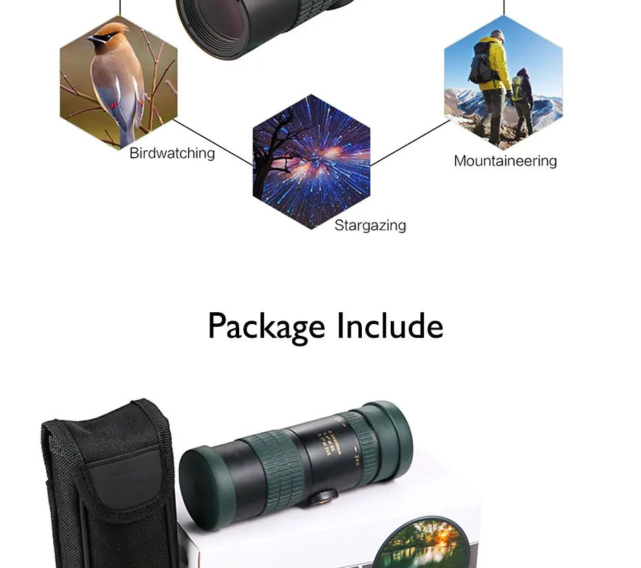 D' Água Mini Monocular Telescópio Monocular com