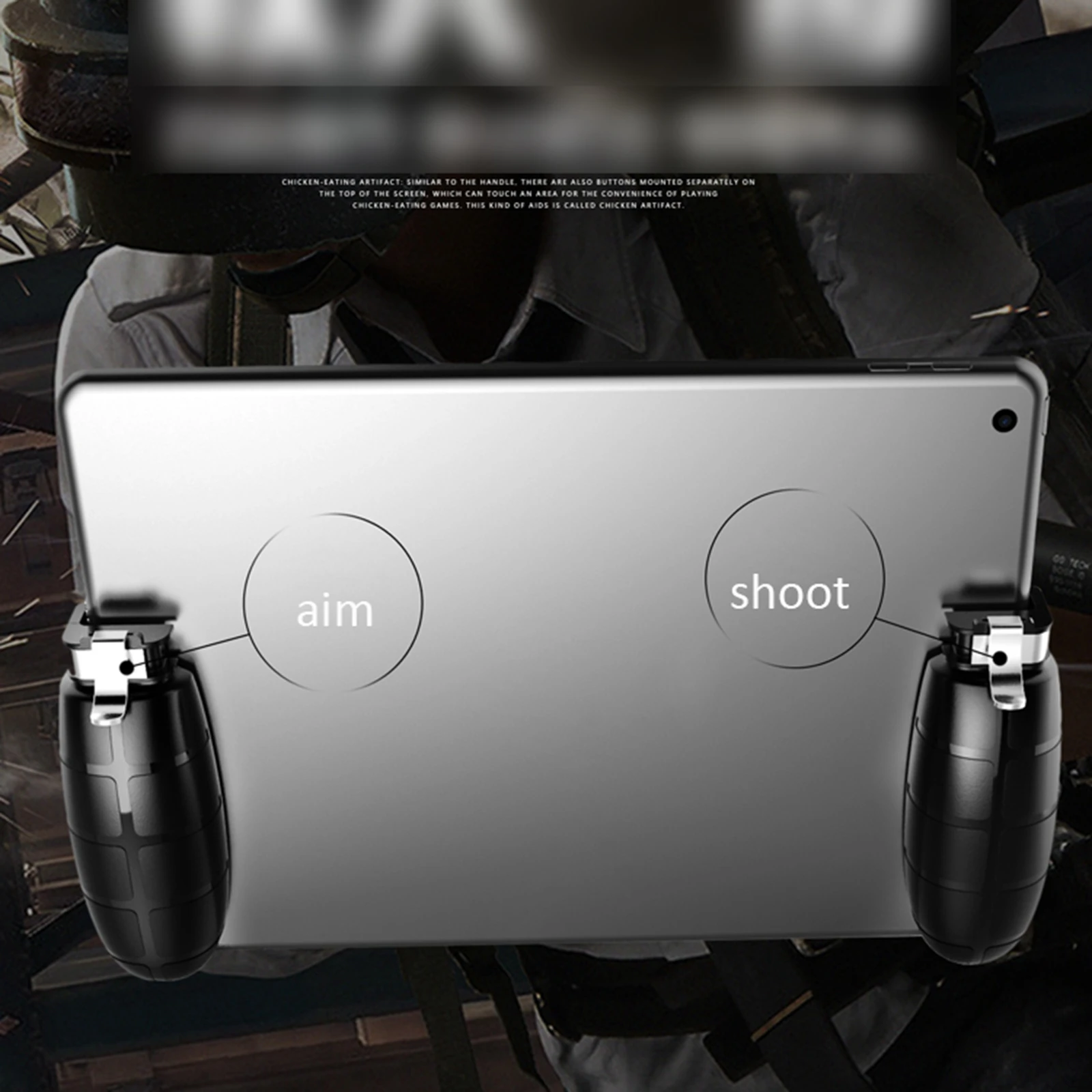  1 pair Gaming Trigger for PUBG /CS/Knives Out Game Console for ipad Gamepad 2019 New Arrival AKPAD 