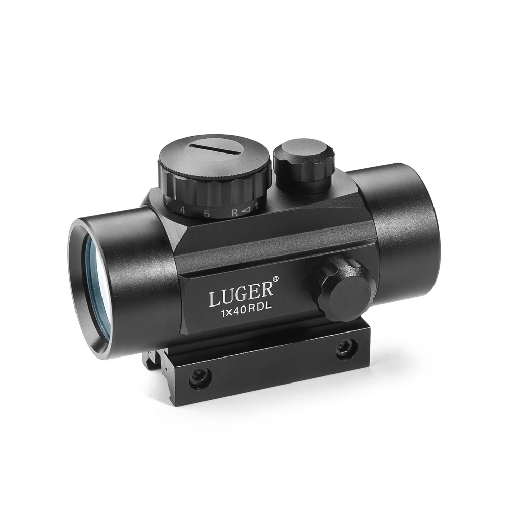 Skup Tactical 1X40 czerwona kropka Reflex Sight polowanie zakres z celownik z czerwonym laserem Combo luneta Fit 11 20MM szyna jaskółczy ogon Airsoft czerwona kropka