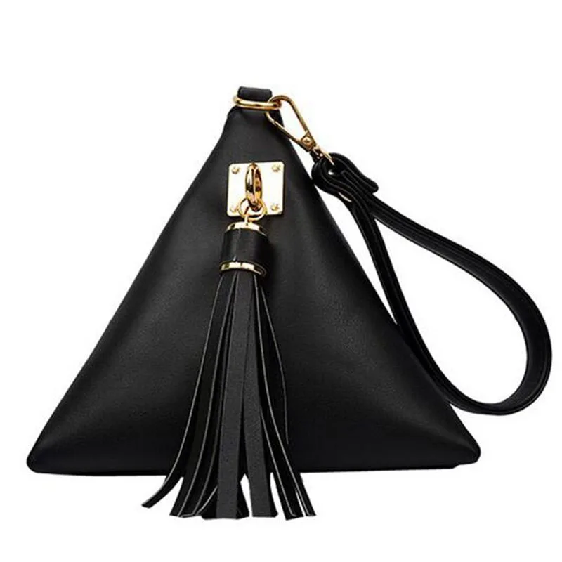 Us 7 39 2017 European Trendy Small Purse Fringe Bag Las Wallet Triangle Women S Clutches Casual Leather Handbags In Evening Bags From Luggage