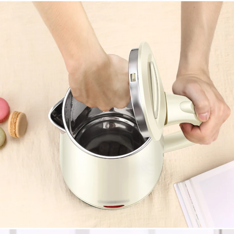 1.8L 220V Anti-scalding Auto Power Off Thermal Electric Kettle Flask Stainless Steel Teapot Large Heater Insulation Pot Portable