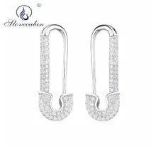 Простые Ювелирные изделия из серебра с фианитами, 925 пробы