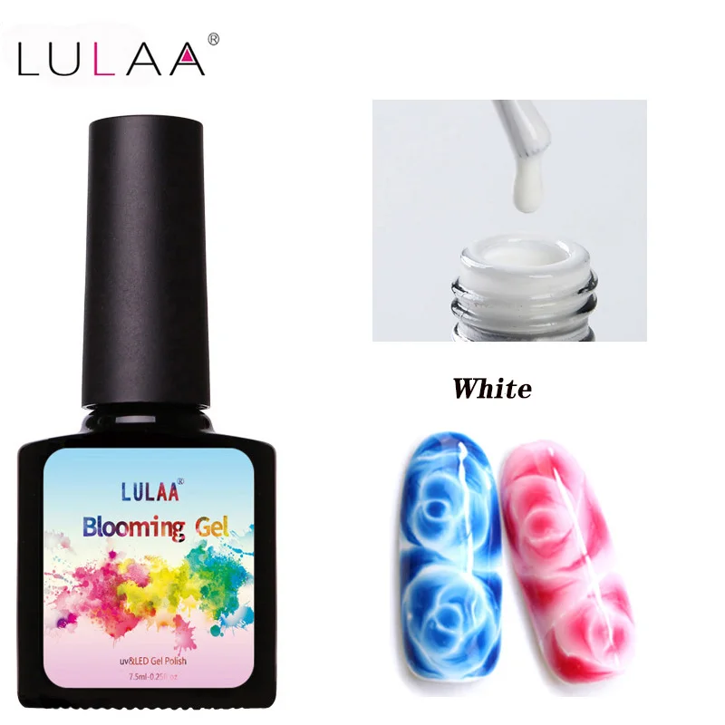 LULAA новейший 7,5 мл Гель-лак DIY Дизайн ногтей цветы цветной УФ-гель для ногтей стойкий гель - Цвет: baise