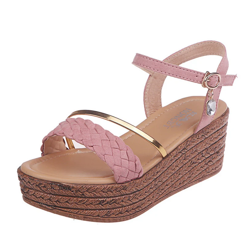 

Thick-soled Sandals Women Wedges With Women Shoes With 2019 Summer Women's New Waterproof Platform Muffin Women sandals