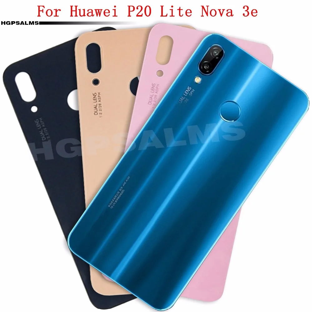 HW106  For Huawei P20 Lite Nova 3e Back Battery Cover Rear Housing Case fingerprint Sensor Camera Len Logo (1)