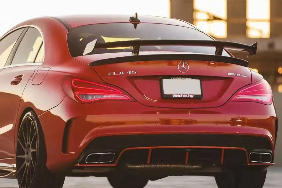 13 15 w117 gt spoiler for mercedes w117 cla45 amg carbon fiber rear
