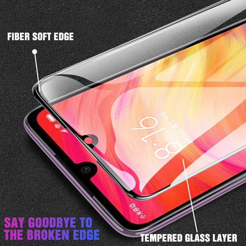 25 PCS 9D Full Cover Curved Tempered Glass For Xiaomi 9 9SE Redmi Note 7 5 6 Pro Redmi GO F2