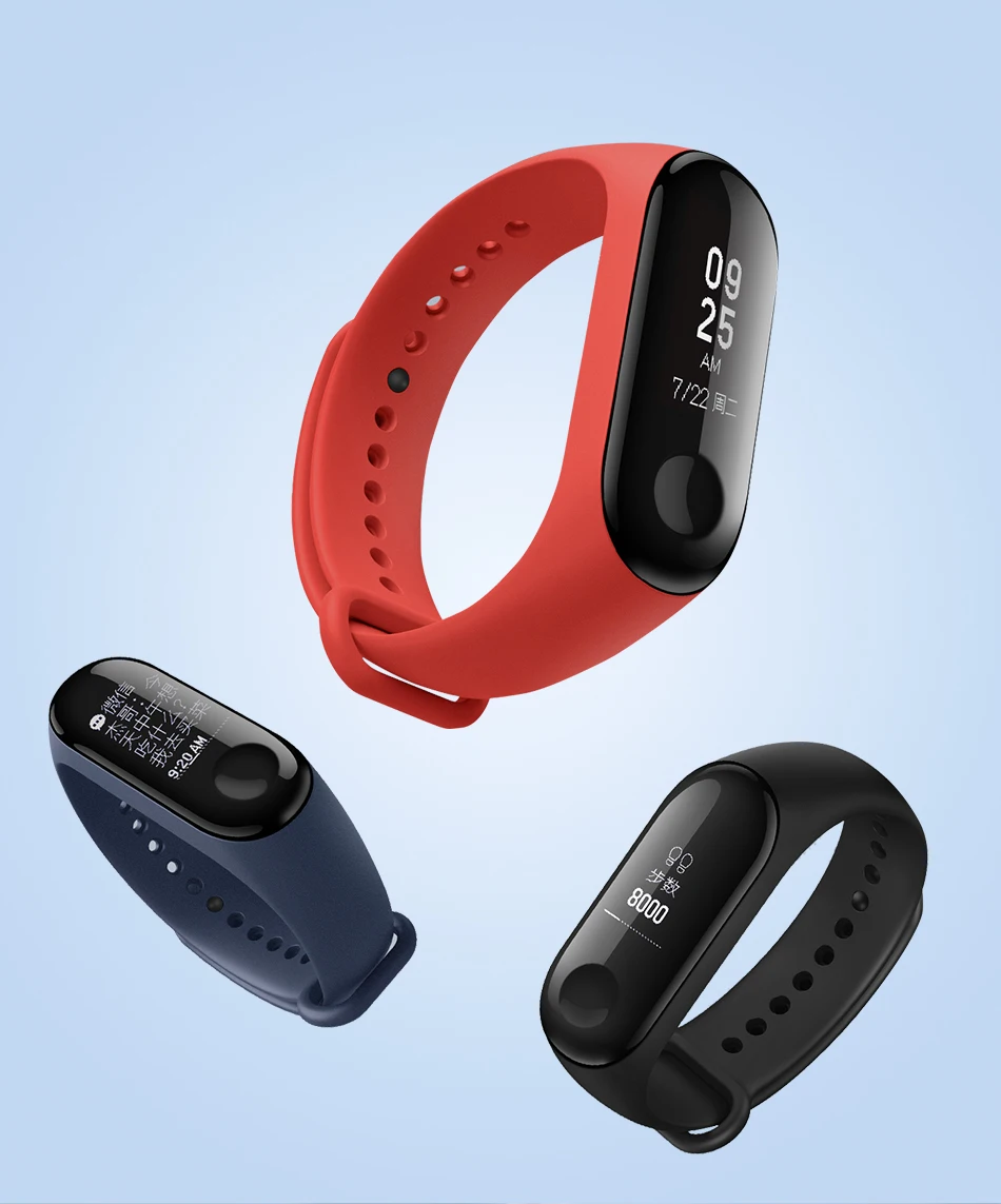 Xiaomi mi Band 3 умный браслет на запястье фитнес-трекер 0,7" OLED сенсорный экран 50 м водонепроницаемый mi Band 3 Смарт-часы