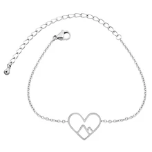 10 шт. ювелирные изделия в стиле минимализма путешествия снег браслет с изображением гор ручной цепи из нержавеющей стали Дружбы зимние приключения подарок