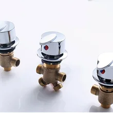 Медный раздельный массажный кран из пяти частей для горячей и холодной воды, переключатель клапана, аксессуары, 3 шт./лот
