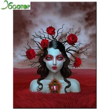 Алмазная картина распродажа красная роза Женская мозаика Алмазная картина на заказ фото Алмазная вышивка, портрет квадратная круглая дрель YY1177