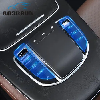 

Central control button film Protective film Cover Car Accessories For Mercedes-Benz GLC260L 2015 2016 2017 2018 2019