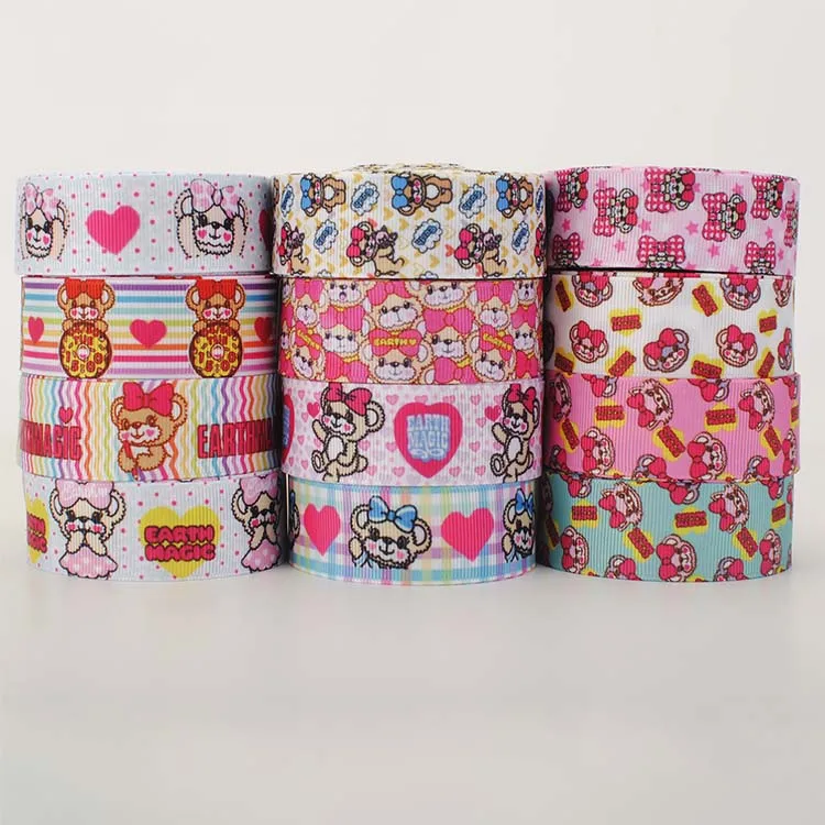 

10yards - different sizes -Cartoon bear grosgrain ribbon - Earth magic printed ribbon - Lovely,Cute ribbon