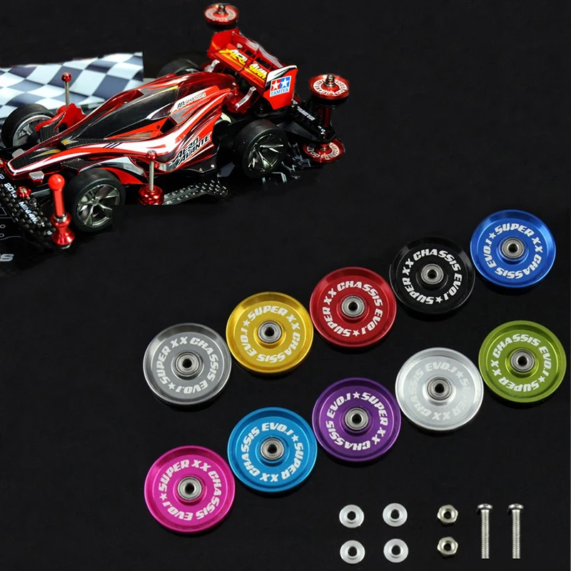

1 set Multicoloured Self-Made Aluminum Alloy Bearing Guide Wheel Engraving Guide Wheel 95010 for Tamiya MINI 4WD