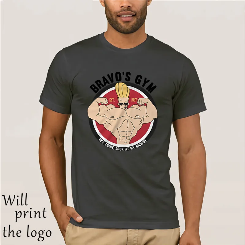 Johnny Bravo's Gym Футболка Привет из игры Look At My бицепс Спорт с символикой мультфильмов