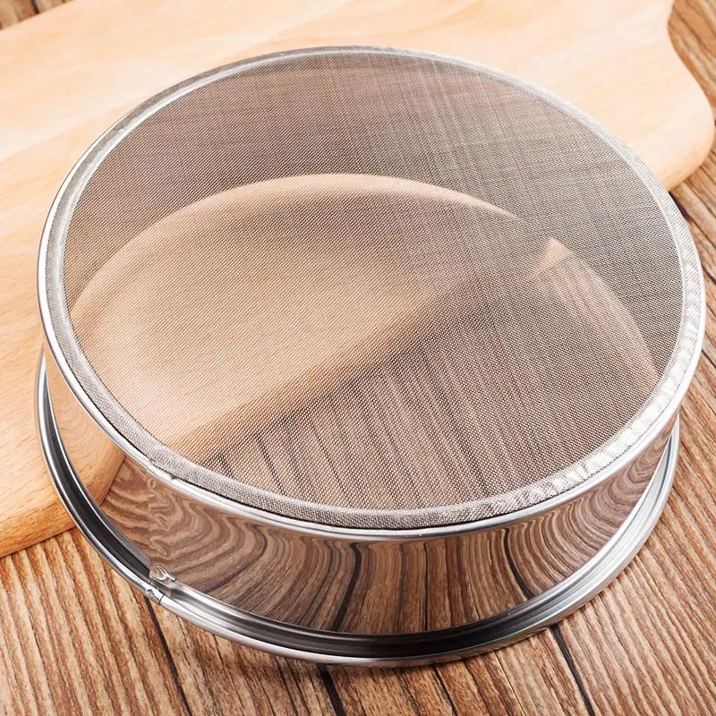 1 Pcs Stainless Steel Flour Sieve Colander Fine Mesh Oil Strainer