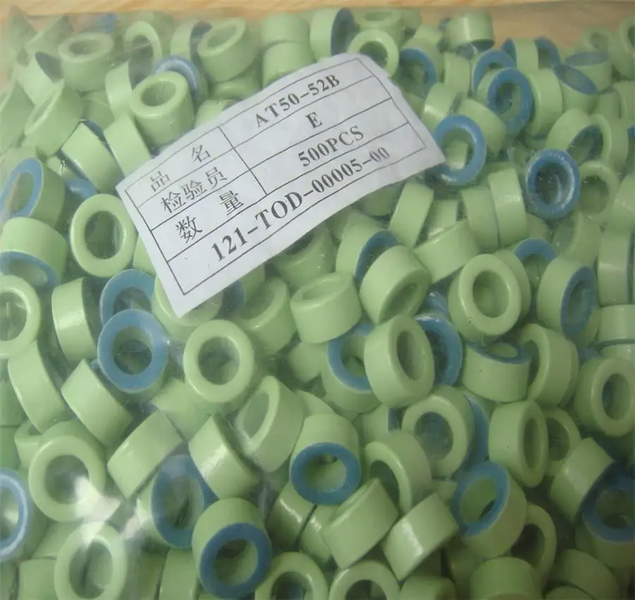 

Wholesale AT50-52B ,toroidal high temperature transformer ferrite core ,iron powder material,green and blue color,1500pcs/lot