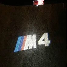 JURUS 2x LED Car Door welcome Light For BMW M4 M6 logo Car Door Welcome Light LED Ghost Shadow Light Laser Projector car-styling