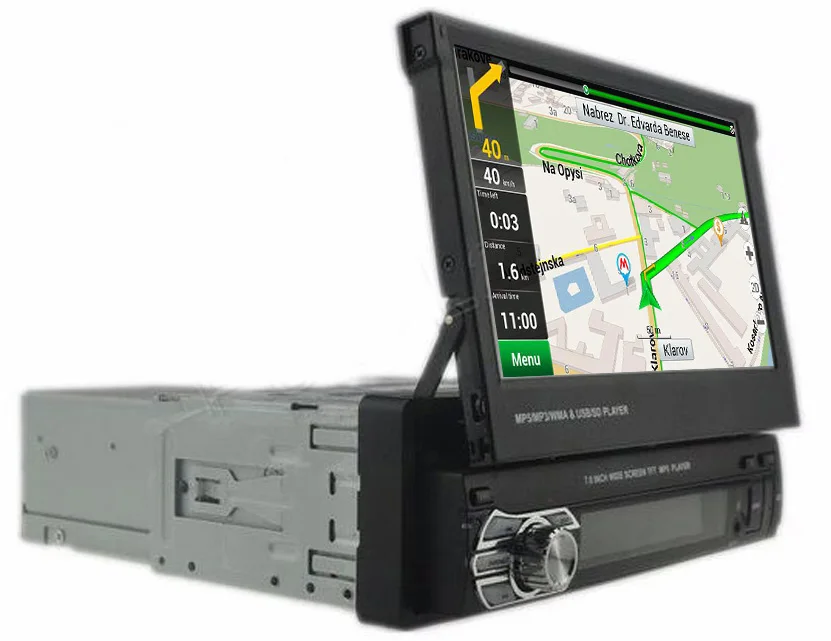 1 Din 7 inch Car Radio gps navigation Stereo Audio USB/TF/Aux/bluetooth