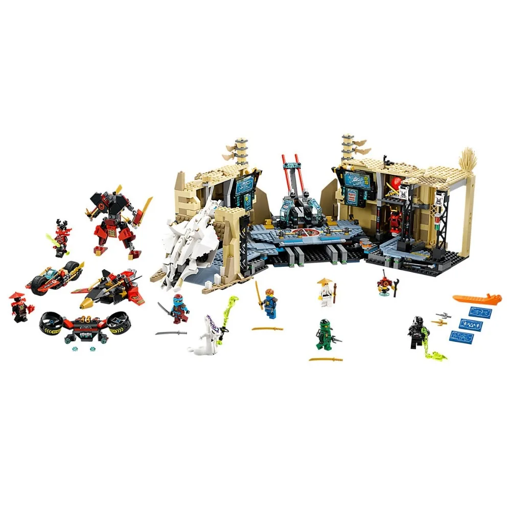 

1351pcs Compatible Legoe Ninjagoe Kit 70596 Model Building Blocks toys for Childrens Bricks Samurai X Cave Chaos Kid gift