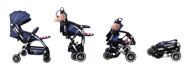  Baby Stroller Portable Travelling Pram Lightweight Pushchair Face to Face
