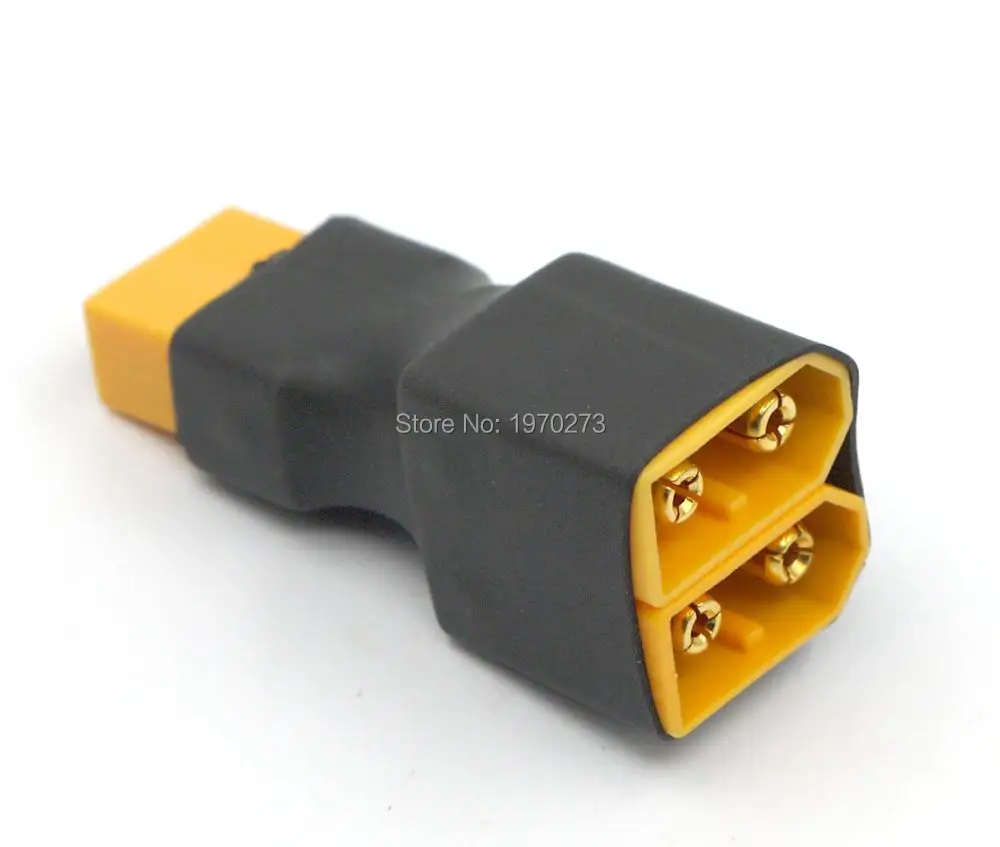 

1Pcs XT60 Female to 2x XT-60 Plug Male Parallel Series Battery Connector Converter Adapter No Wires for Turnigy / Zippy