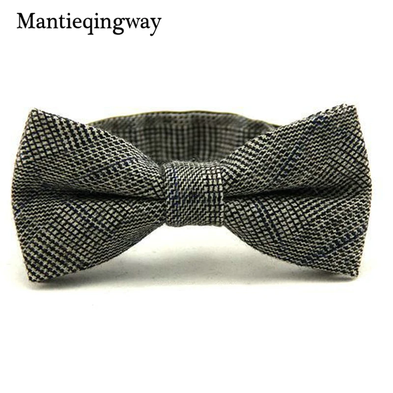 Mantieqingway брендовые шерстяные галстуки-бабочки Для мужчин; официальный Клетчатый и принтом в виде банта для галстуки для Свадьба Gravatas узкие Vestidos галстук для мужчин