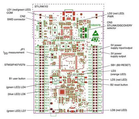 1 шт. STM32F4DISCOVERY STM32F4-DISCOVERY STM32F407 Cortex-M4 макетная плата