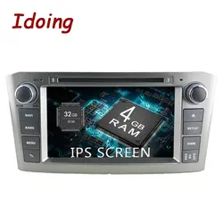 Idoing 7 "2Din Android8.0 для Toyota Avensis 2003-2007 ips Экран 4G + 32 г 8 ядро рулевой -колеса автомобиля DVD мультимедийный плеер быстрая загрузка
