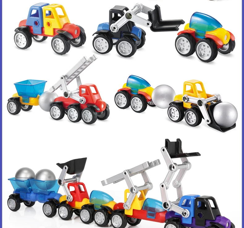 Modelo de Carro Designer Magnético Tubo Faça Você Mesmo Construção Carros Modelo Conjunto Menino Crianças Engraçado Ímãs Tijolos Jogos Brinquedos Presentes 10 ímãs tijolos jogos crianças brinquedos presentes