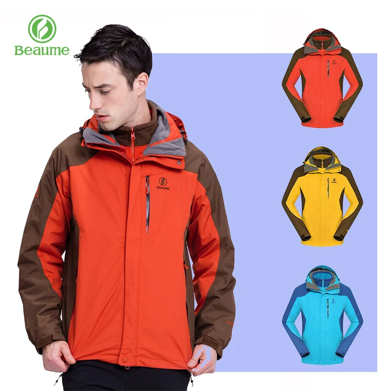 

Beaume Outdoor Winter Thick Windproof and Waterproof 3 In 1 Men's Hiking Jacket for Camping Sports 64075