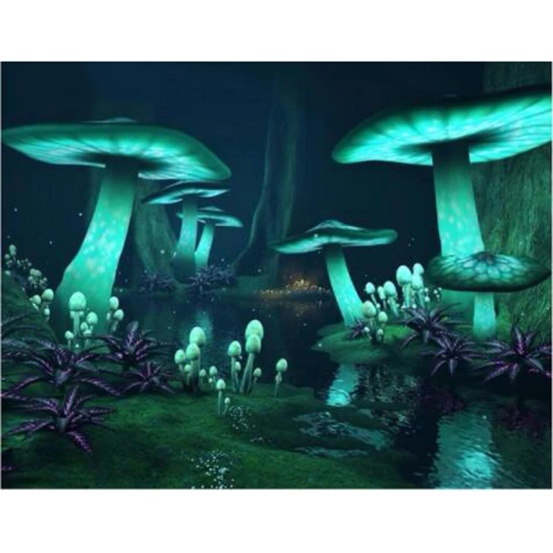 

Magic Mushroom Fantasy Dark Forest Glow DIY Diamond Painting Cross Stitch Embroidery Rhinestone Full Stone
