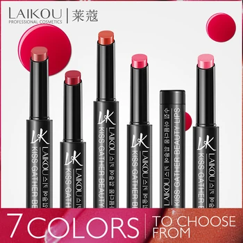 

Waterproof matte-lipstick moisturizer smooth lips stick long lasting Gloss Cosmetic Beauty Makeup 7 Colors LAIKOU