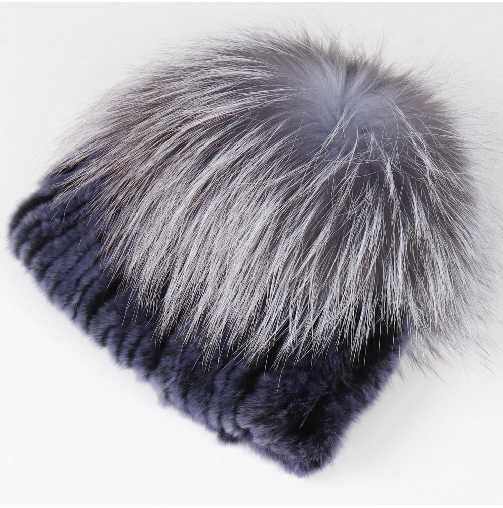 Женская теплая шапка из меха кролика Рекс, натуральный мех кролика Рекс, Лисий мех, верхняя часть в форме гриба, шапки, зимние шапки из натурального меха