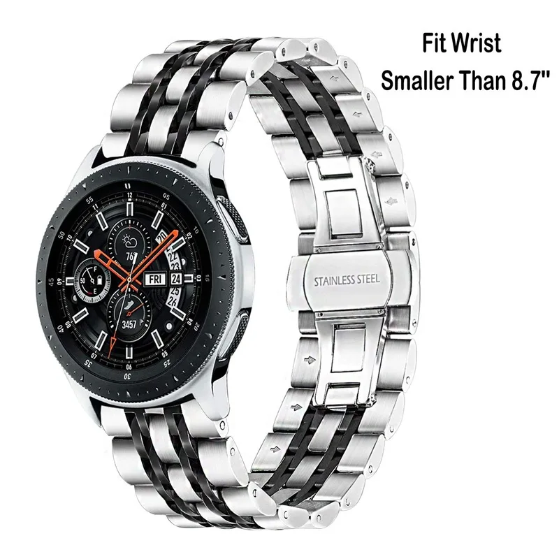 Ремешок из нержавеющей стали для Galaxy Watch 42/46 Samsung Gear S2 S3 Frontier huawei 2 20 22 мм|Ремешки