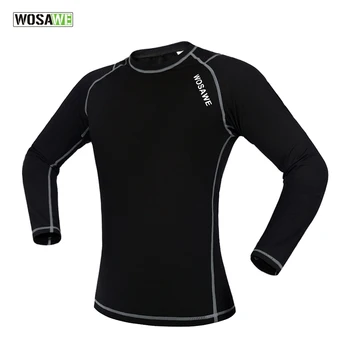 

WOSAWE Mtb Winter Clothing Men Bike Fleece Cycling Jersey Thermal Underwear Warm Breathable Elastic Running Bicycle Clothing Gym
