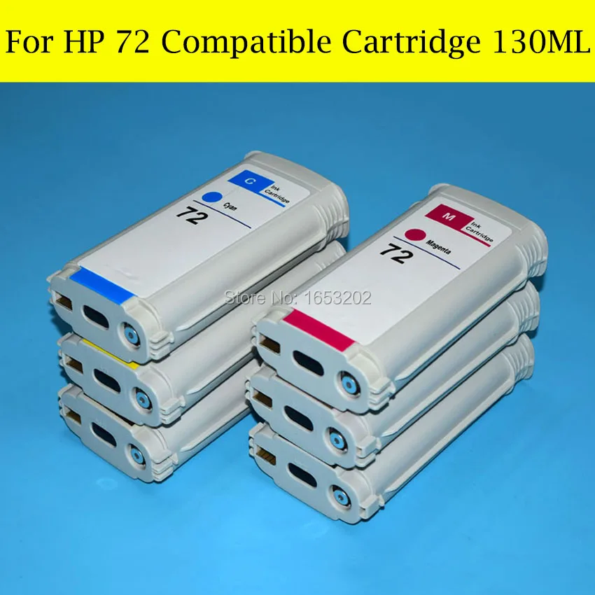 1 Lot T795 T770 T790 T610 T620 With Full Ink Cartridge For HP 72 Compatible For HP T1100 T1120