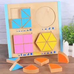 Детская деревянная геометрическая форма оценка равна обучения доска строительные блоки игрушки Монтессори раннее образование учебные