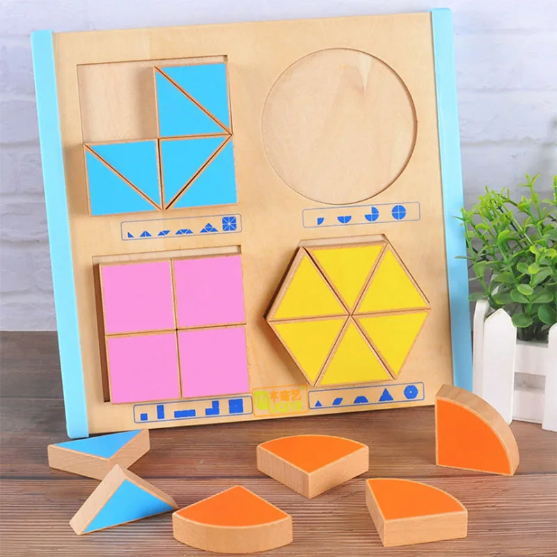 

Children wooden geometric shape score equals learning board building blocks toys Montessori early education teaching aids