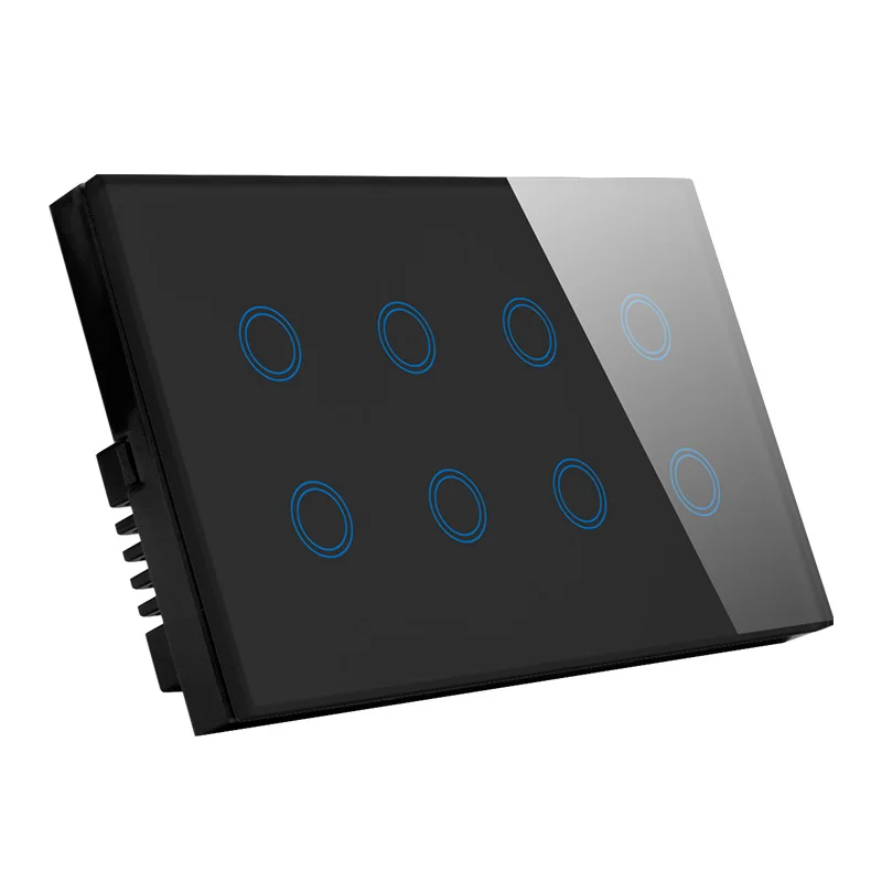 UK Standard 8 Gang 146 type Wifi Wall Smart touch light Switch Wireless App Control with Alexa Google Assistant voice control