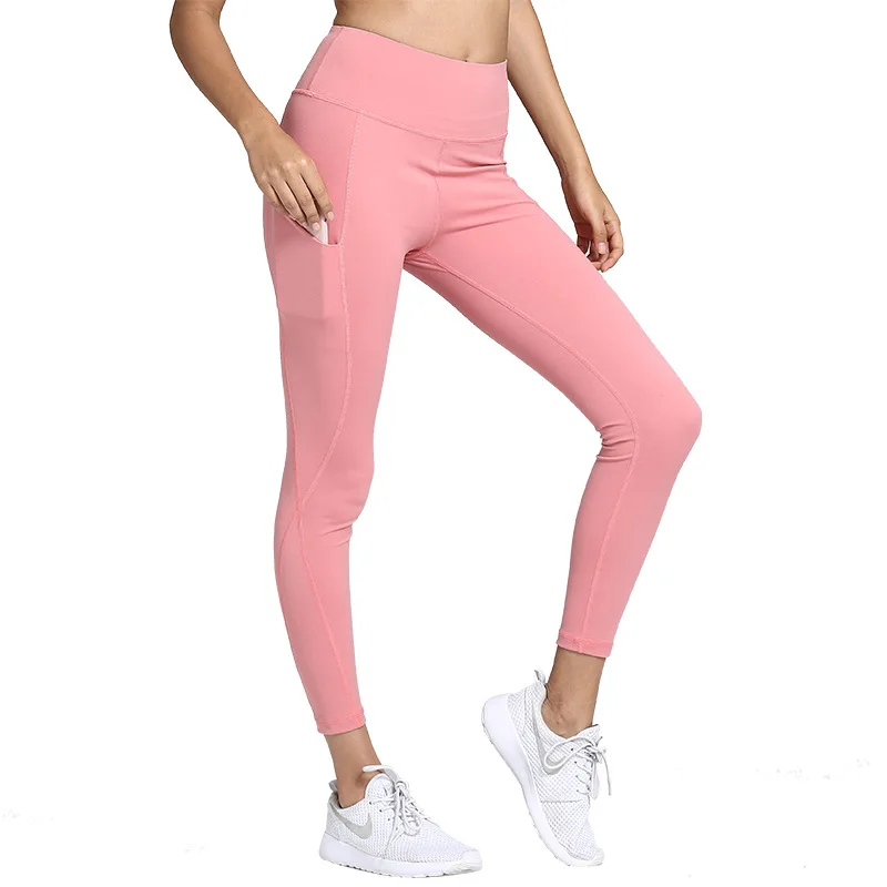 

2019 Autumn Fitness Leggins High Waist Sport Yoga Pants Gym Training Running Leggings Tummy Control Workout Tights Sportwear